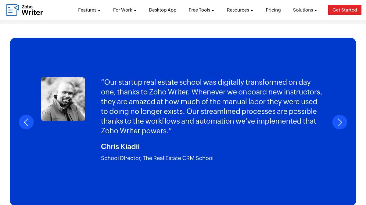 Zoho Writer + Zia AI（含表格/PPT协同） 截图4