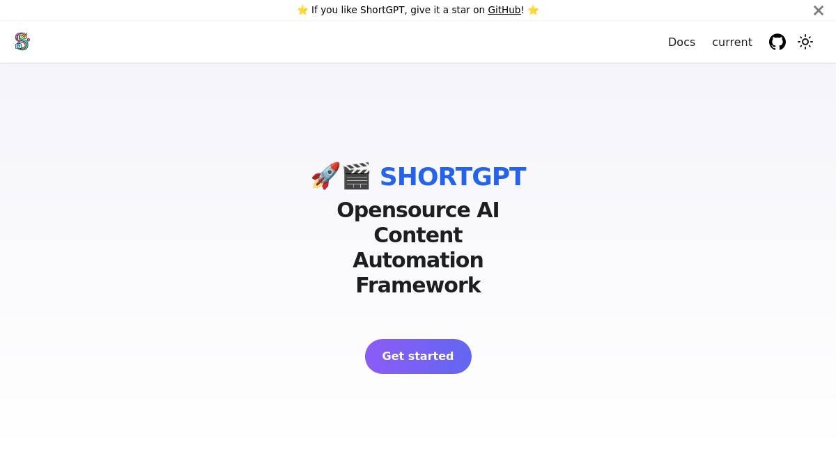 Shorts Generator (ShortGPT)